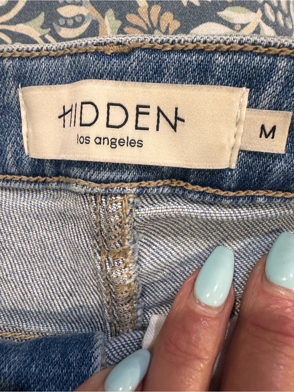 Classic Light Blue Denim Midi Skirt with Side Slit - Picture 6 of 8